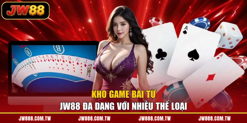 Kho game bài từ JW88 đa dạng với nhiều thể loại
